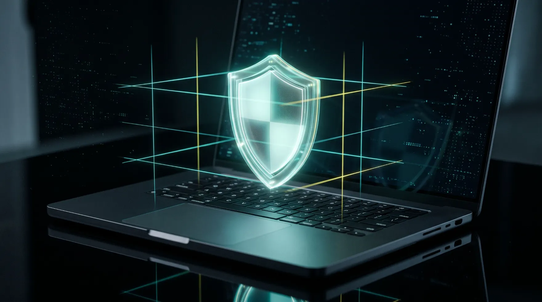 Kaspersky – מגן הולוגרפי זוהר מעל מחשב נייד